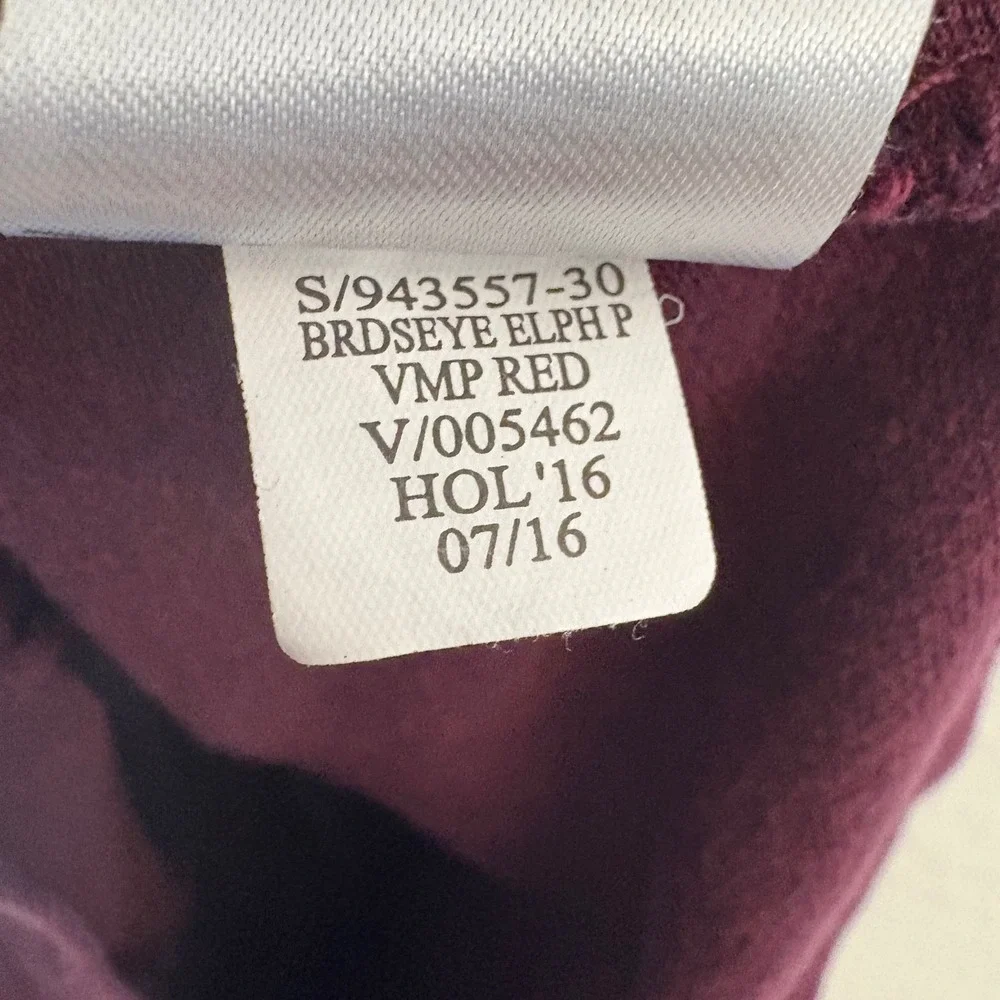 Banana Republic Polo Shirt Mens L Burgundy Birdseye Elephant Logo